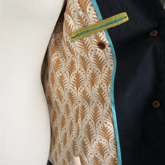 J. Crew Dark Blue Trench Coat with Wooden Buttons - dark blue - Picture 5 of 6